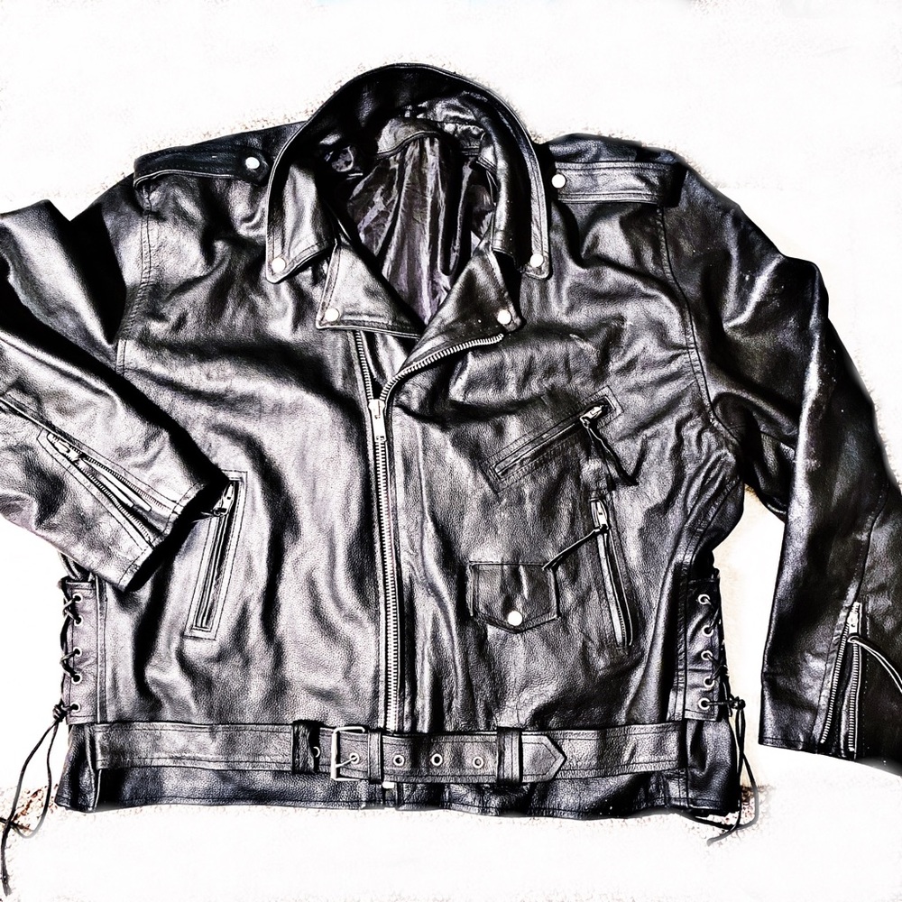 Men's Motorcycle Leather Coat